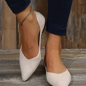 Point Toe Ballet Flats - Sz 8/8.5